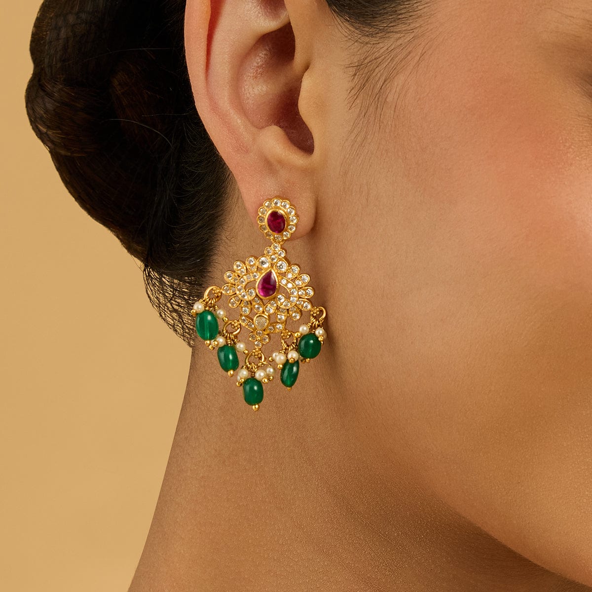 Silver Temple Earring 179598 - Image 2