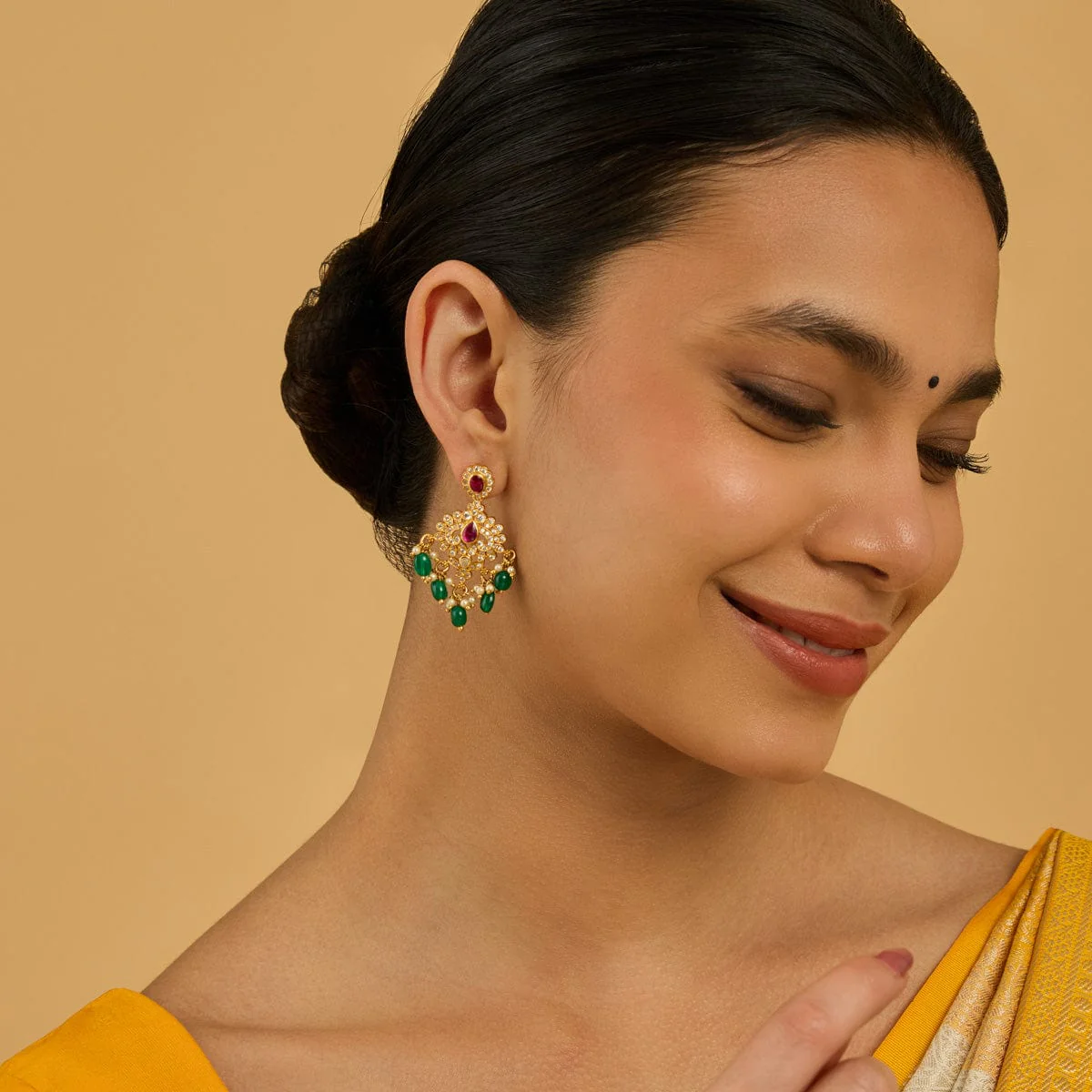 Silver Temple Earring 179598 - Image 3