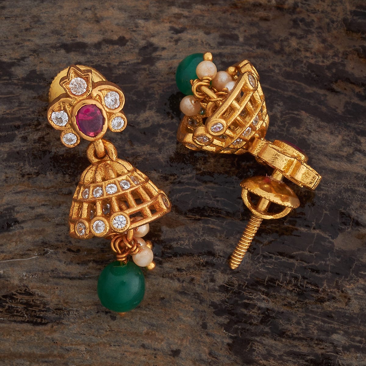 Silver Temple Earring 179603 - Image 3