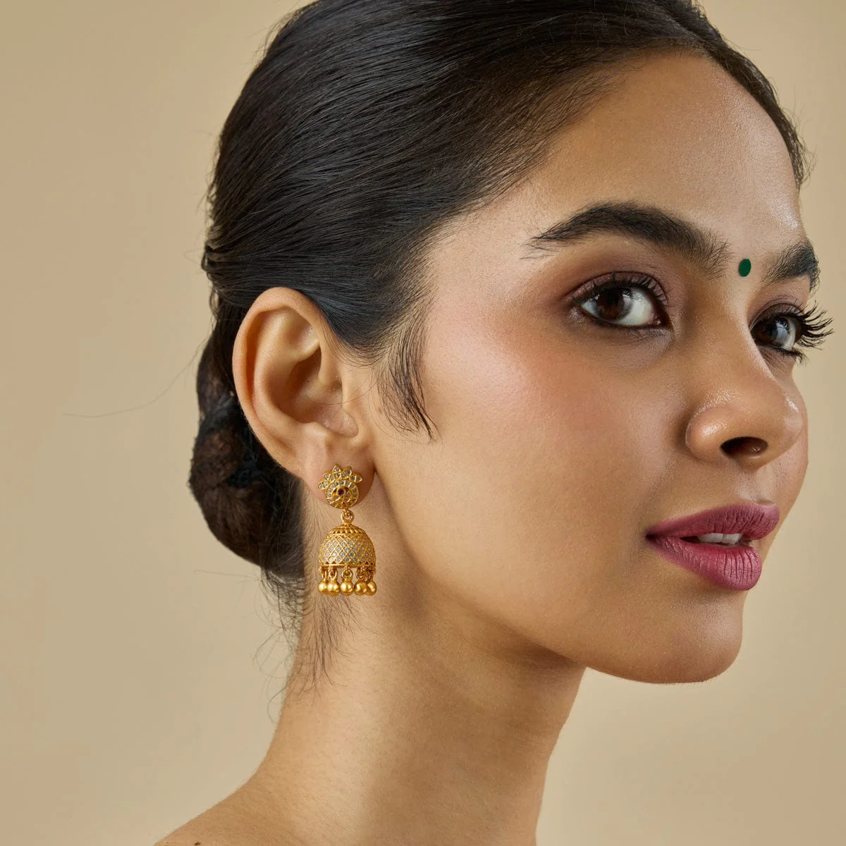 Silver Temple Earring 179605 - Image 2