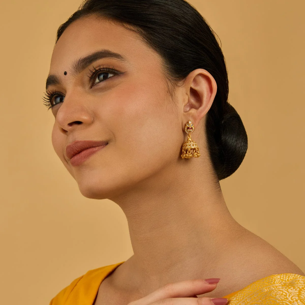 Silver Temple Earring 179609 - Image 2