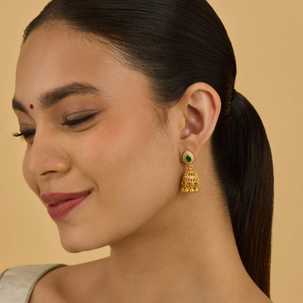 Silver Temple Earring 179611 - Image 2