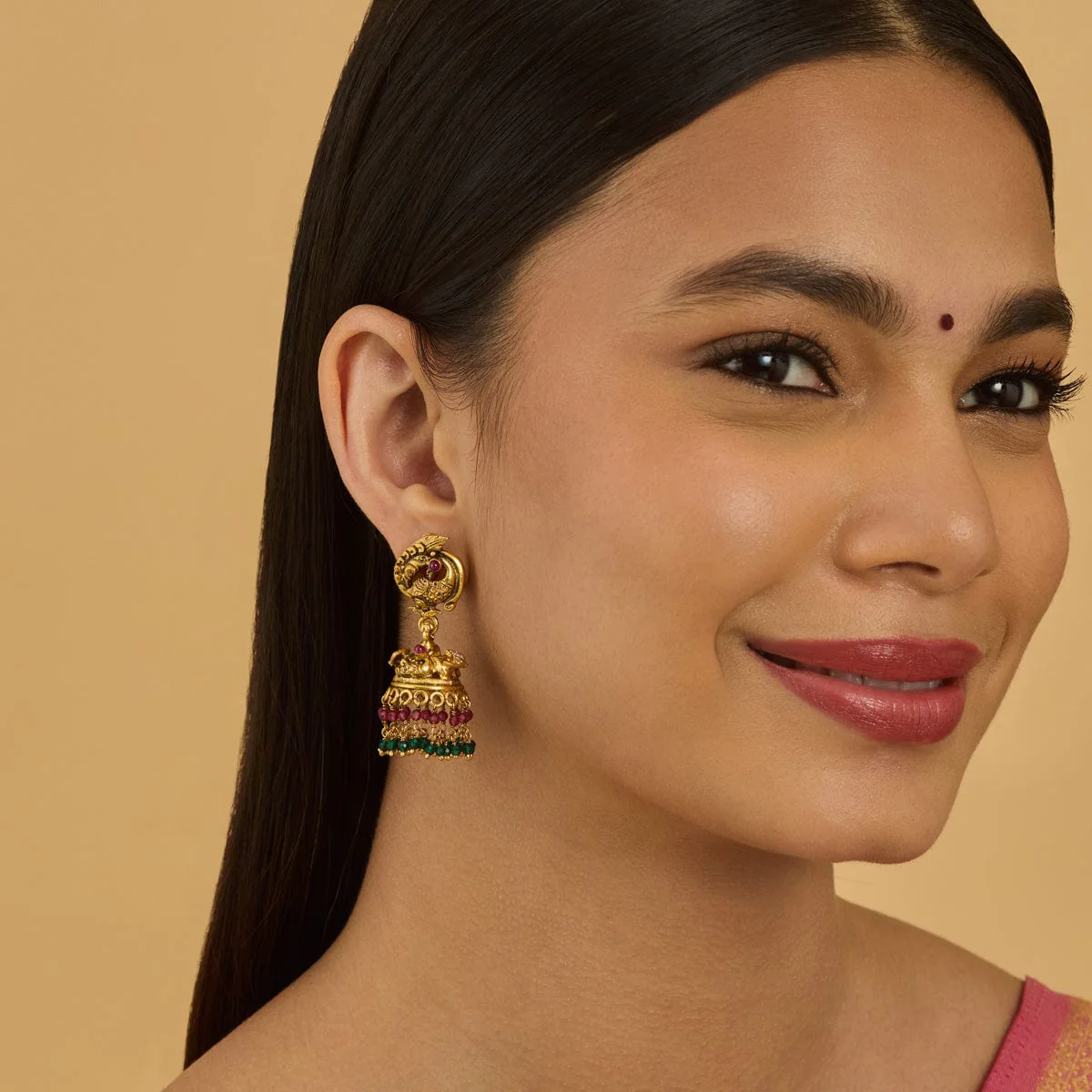 Silver Temple Earring 179613 - Image 2
