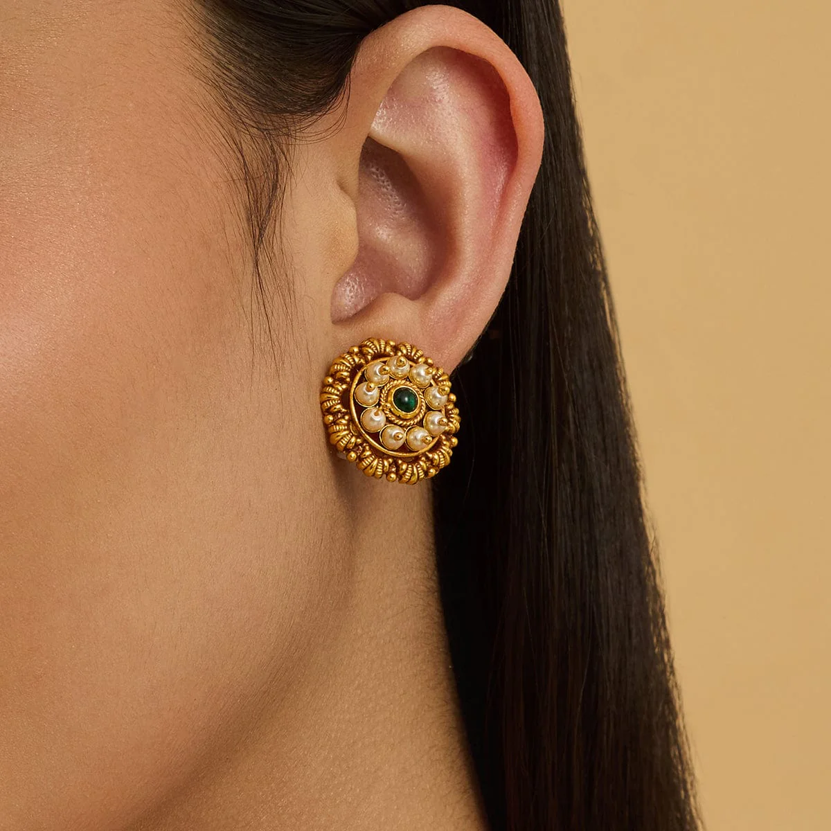 Silver Temple Earring 179751 - Image 2