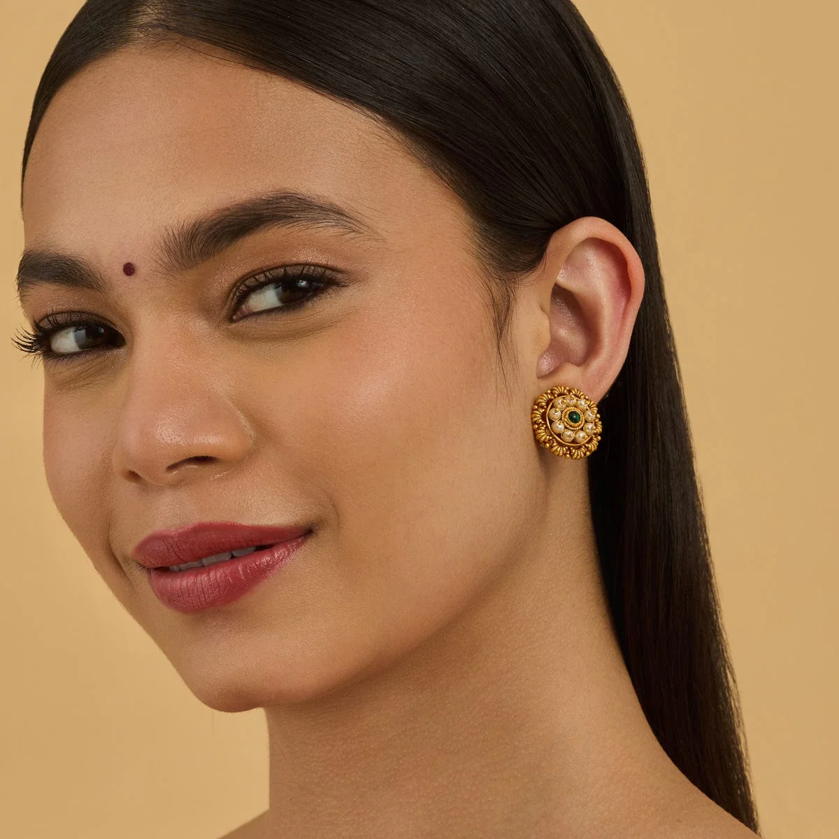 Silver Temple Earring 179751 - Image 3