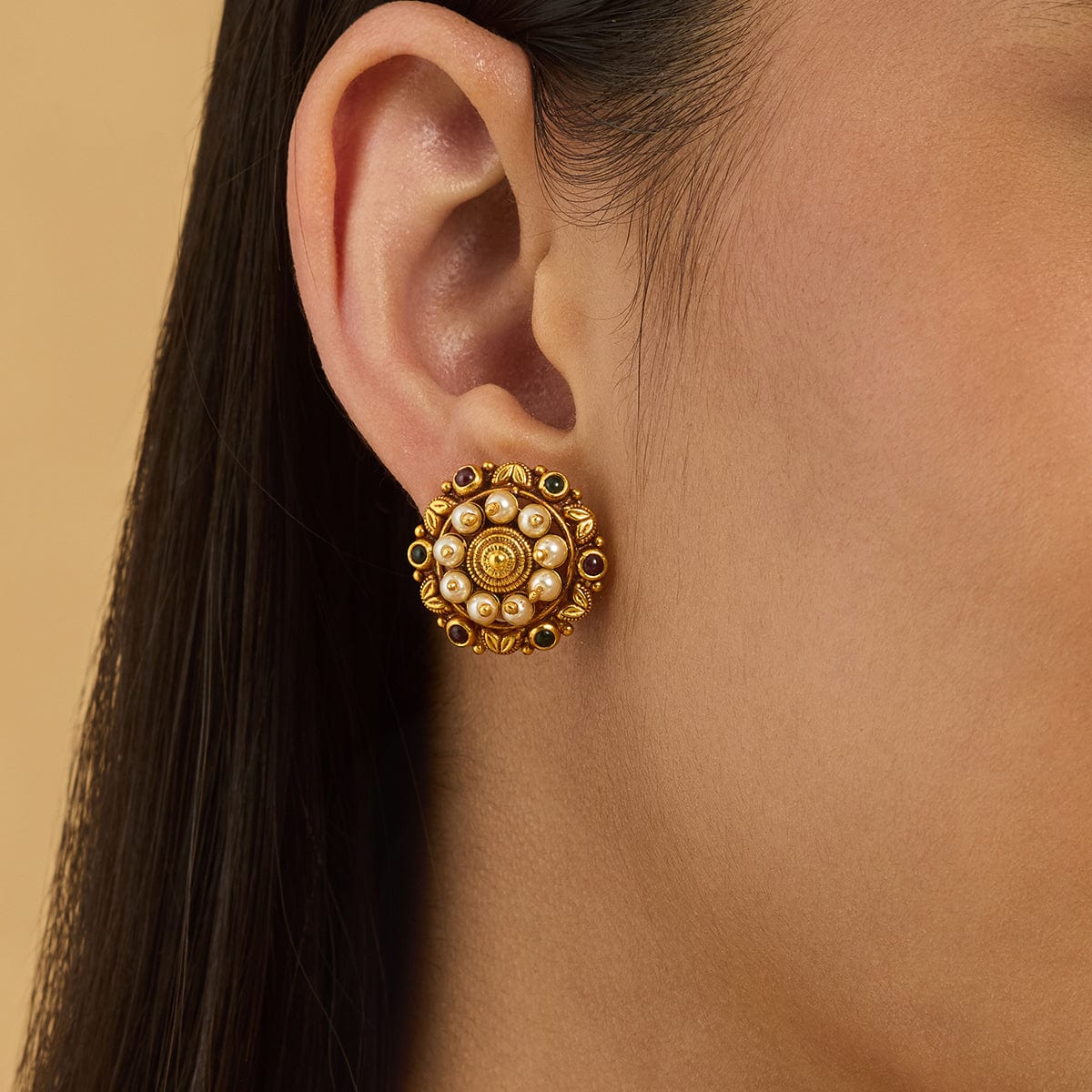 Silver Temple Earring 179752 - Image 2