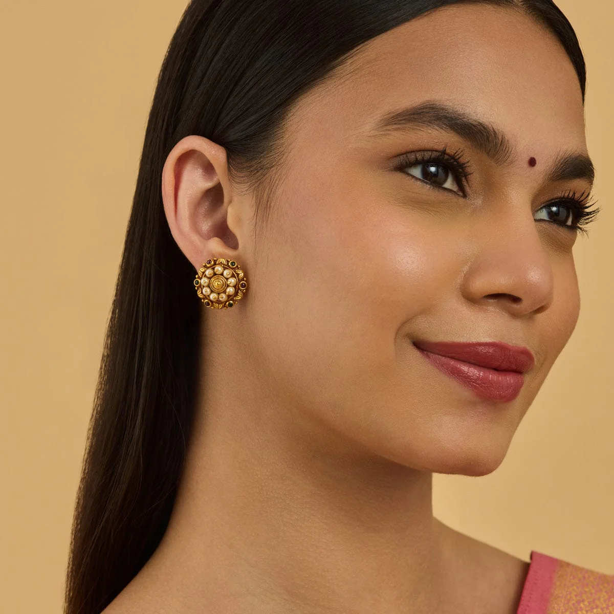 Silver Temple Earring 179752 - Image 3