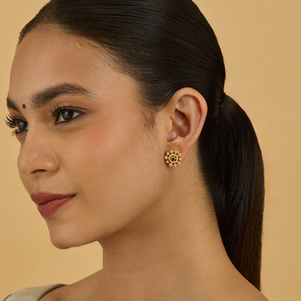 Silver Temple Earring 180486 - Image 3