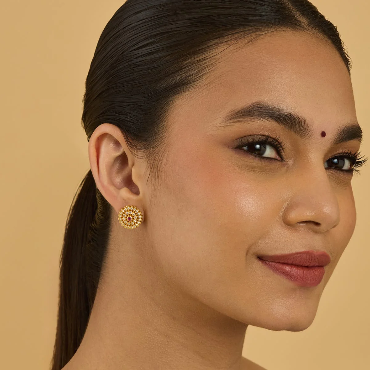 Silver Temple Earring 180487 - Image 3