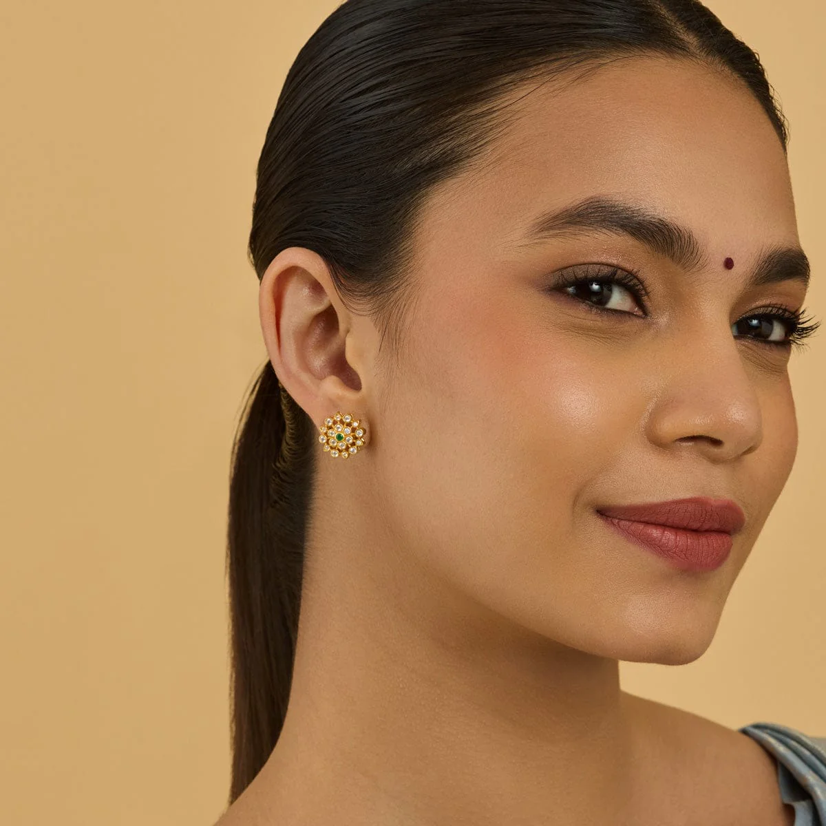 Silver Temple Earring 180488 - Image 3