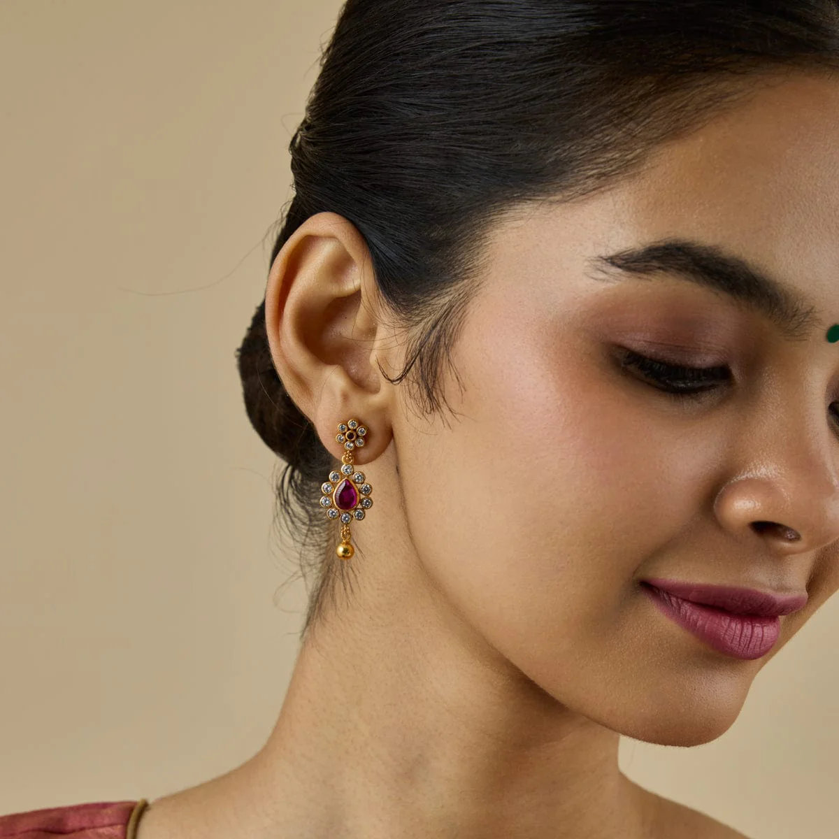 Silver Temple Earring 180489 - Image 3