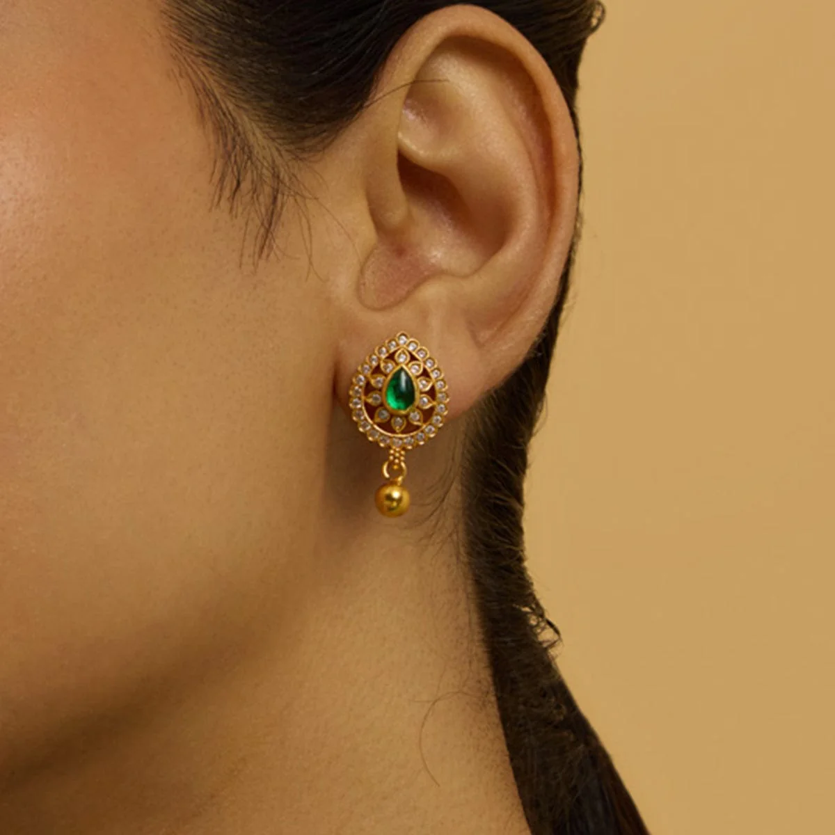 Silver Temple Earring 181539 - Image 2