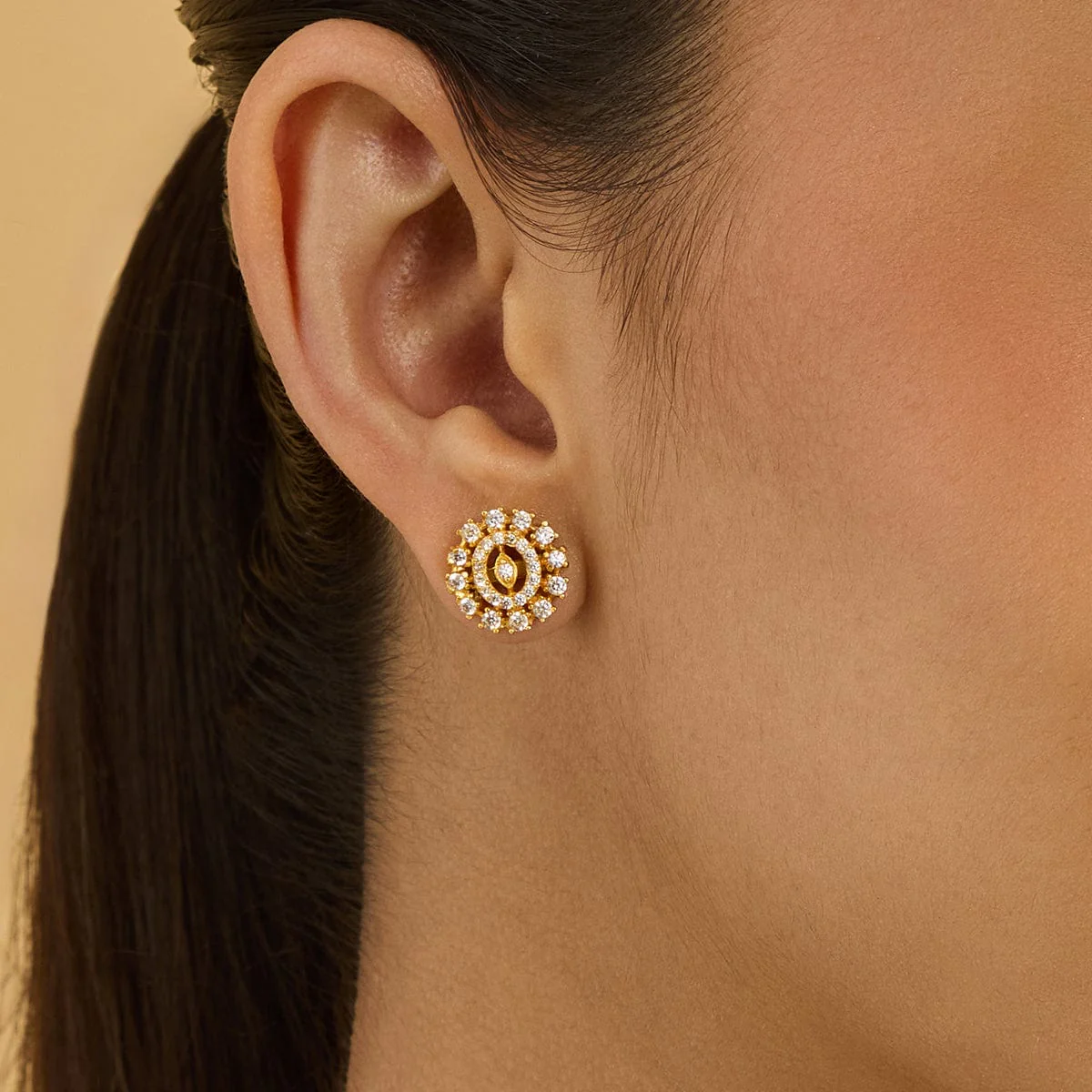 Silver Temple Earring 181574 - Image 2