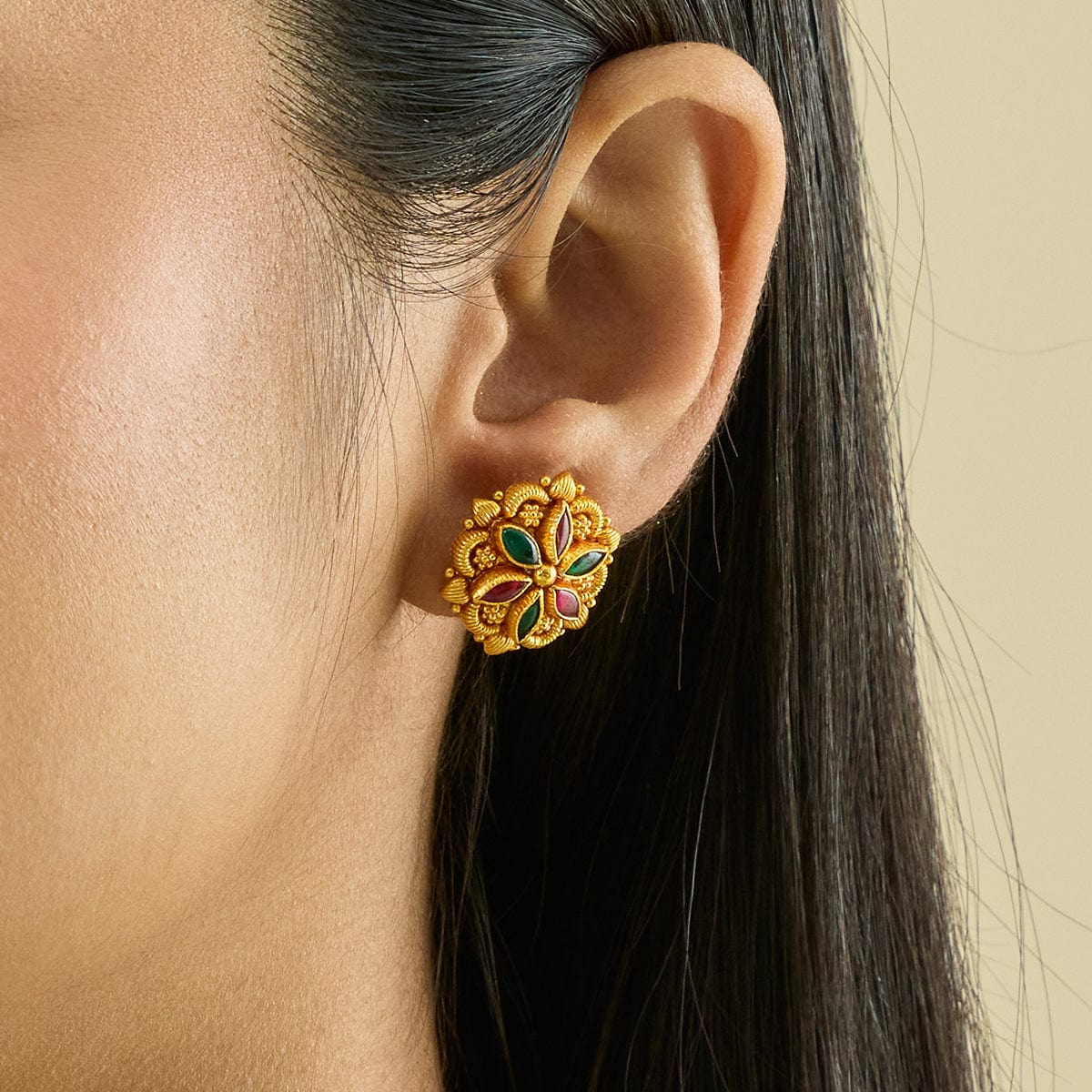 Silver Temple Earring 181733 - Image 2