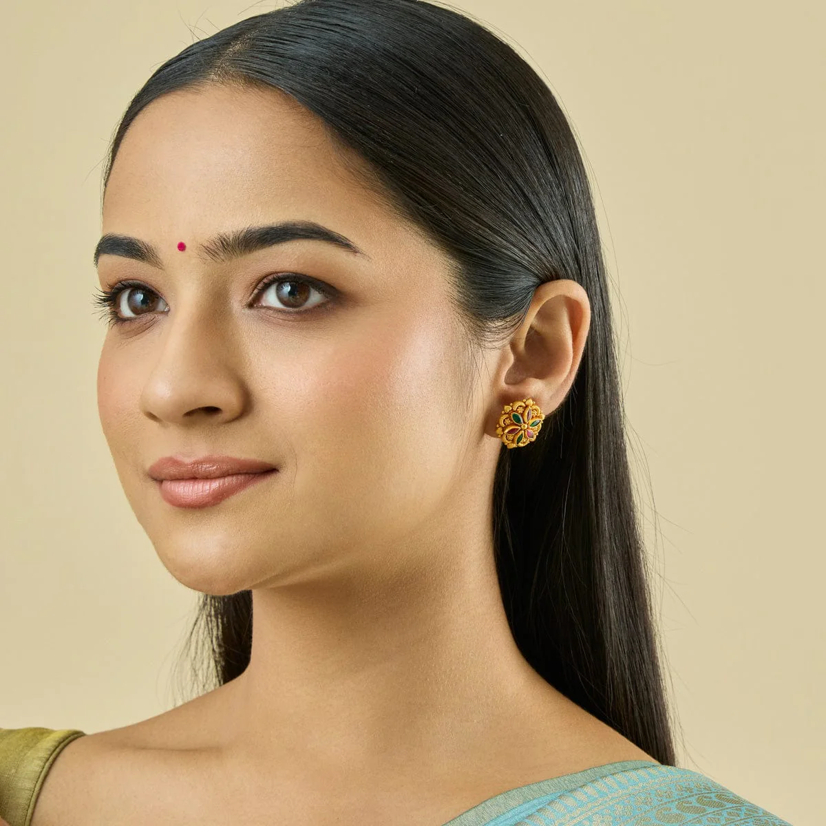 Silver Temple Earring 181733 - Image 3