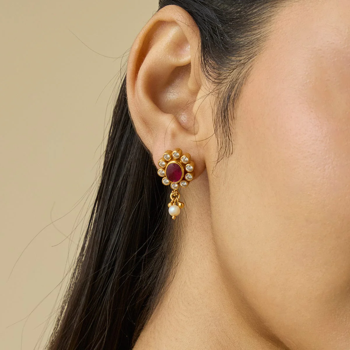 Silver Temple Earring 181798 - Image 2