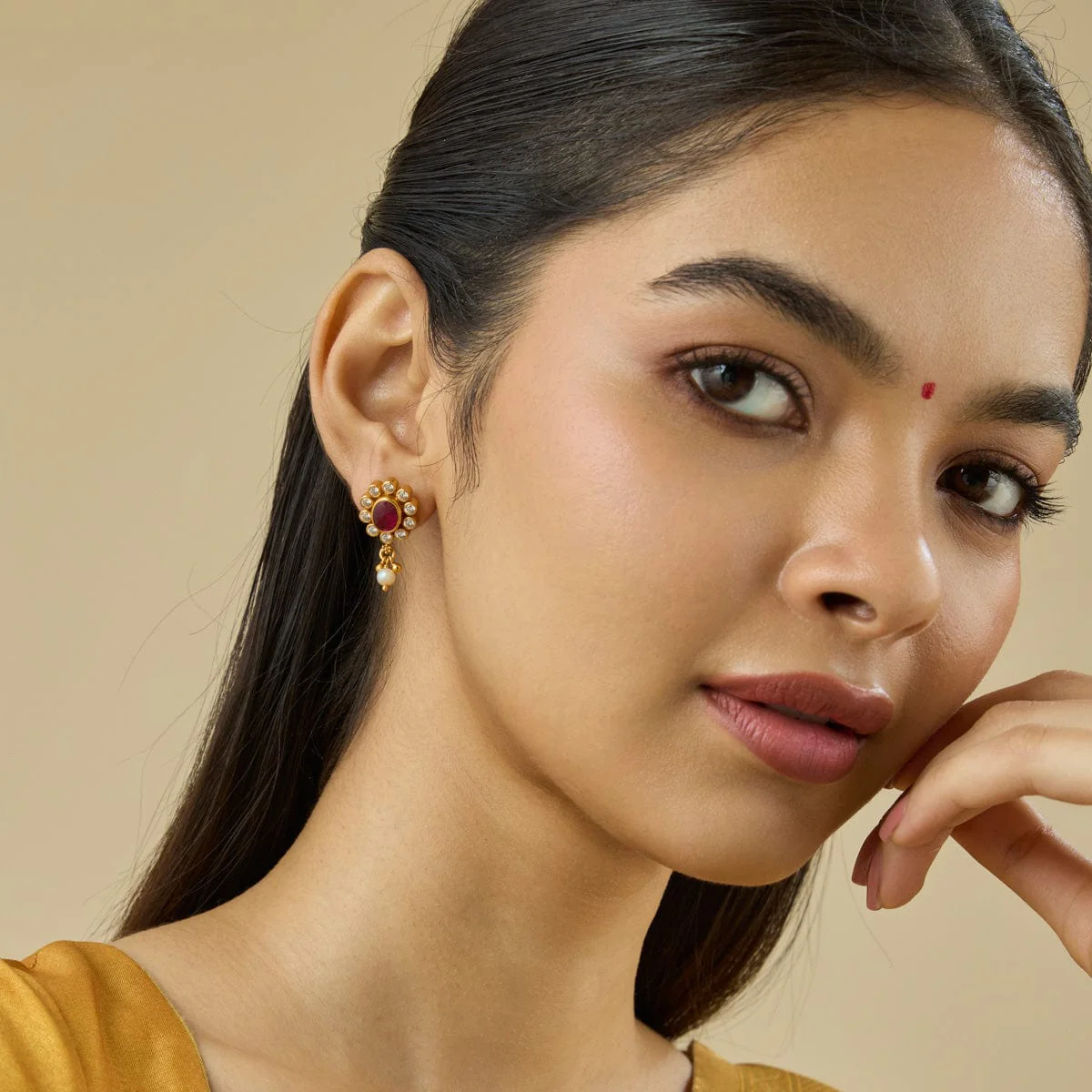 Silver Temple Earring 181798 - Image 3
