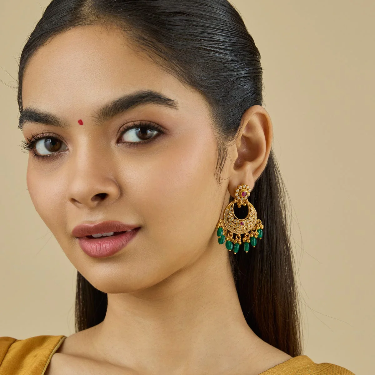 Silver Temple Earring 181802 - Image 2