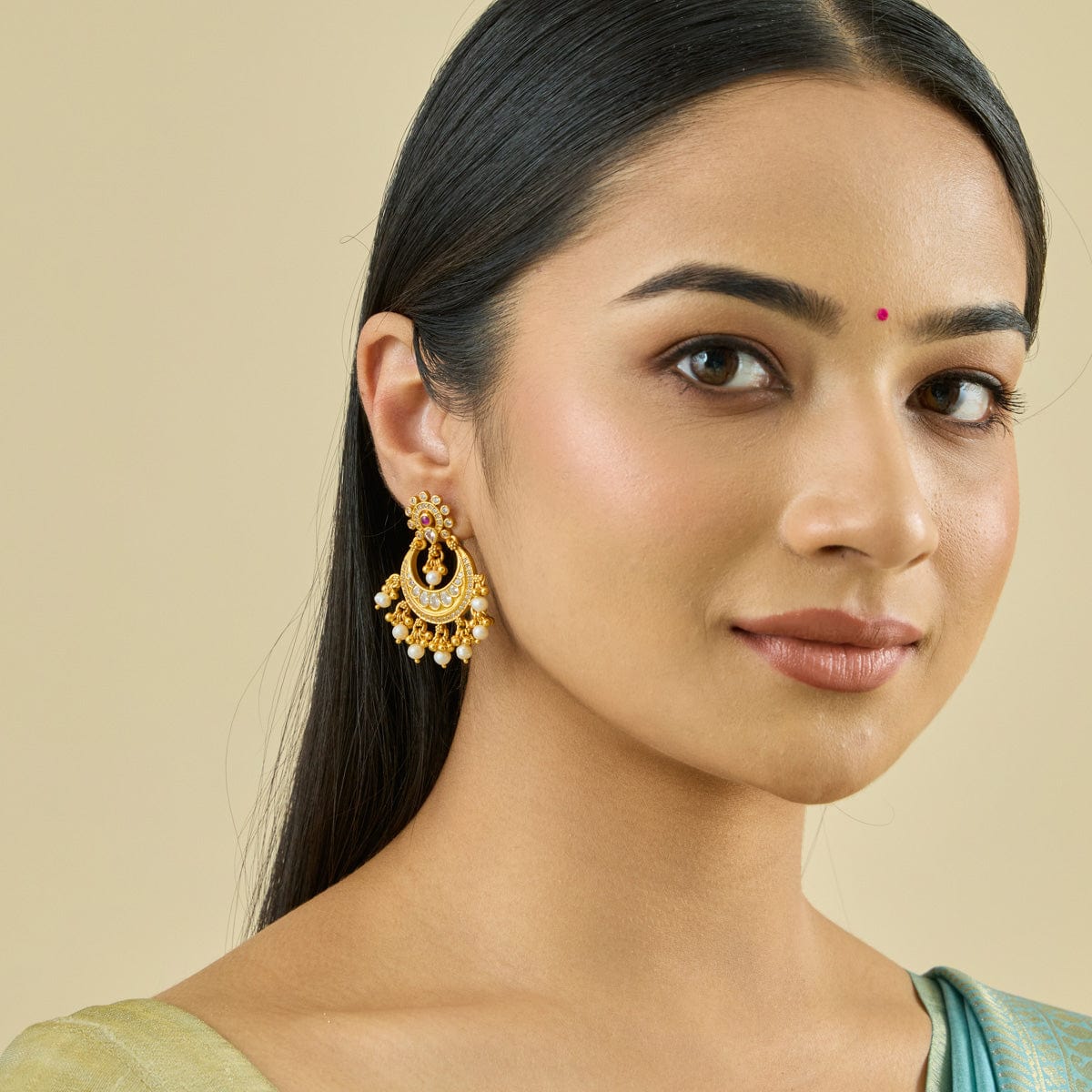 Silver Temple Earring 181803 - Image 2