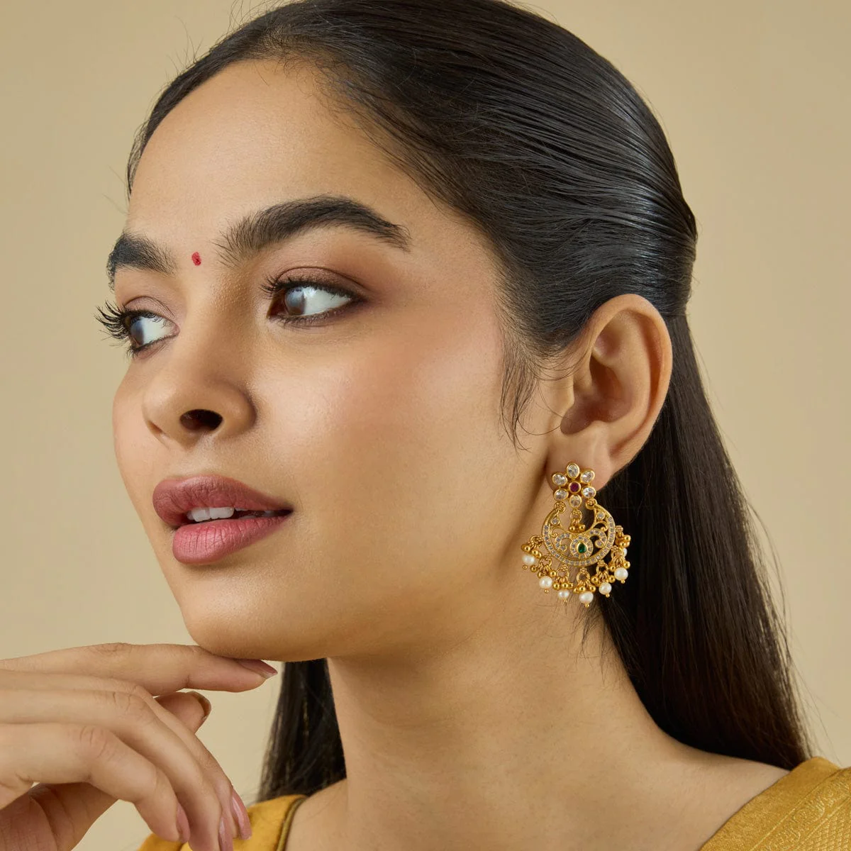 Silver Temple Earring 181804 - Image 2