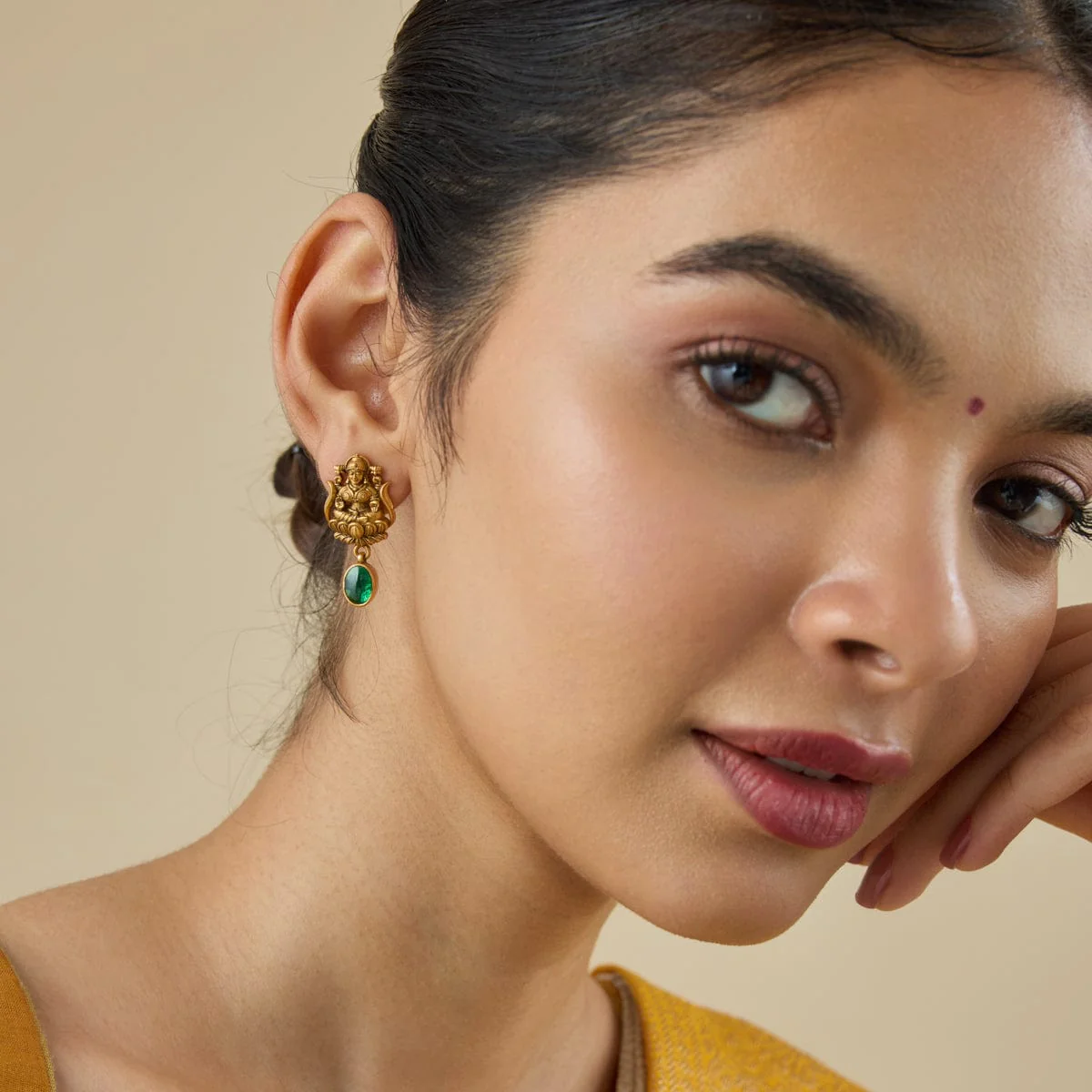 Silver Temple Earring 181805 - Image 3