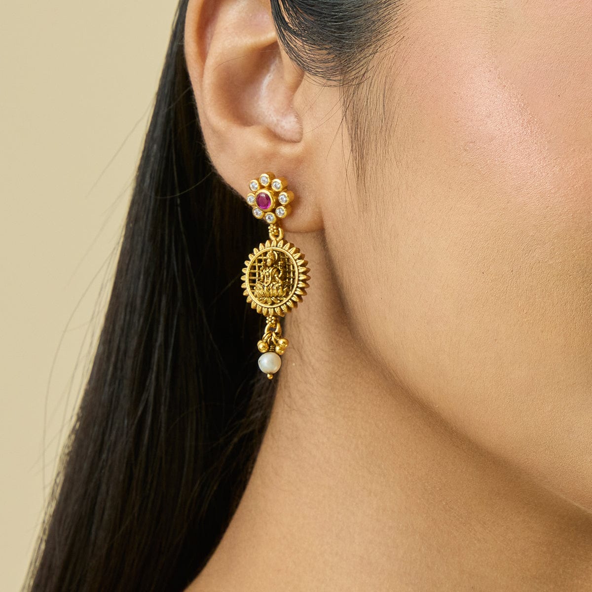 Silver Temple Earring 181808 - Image 2