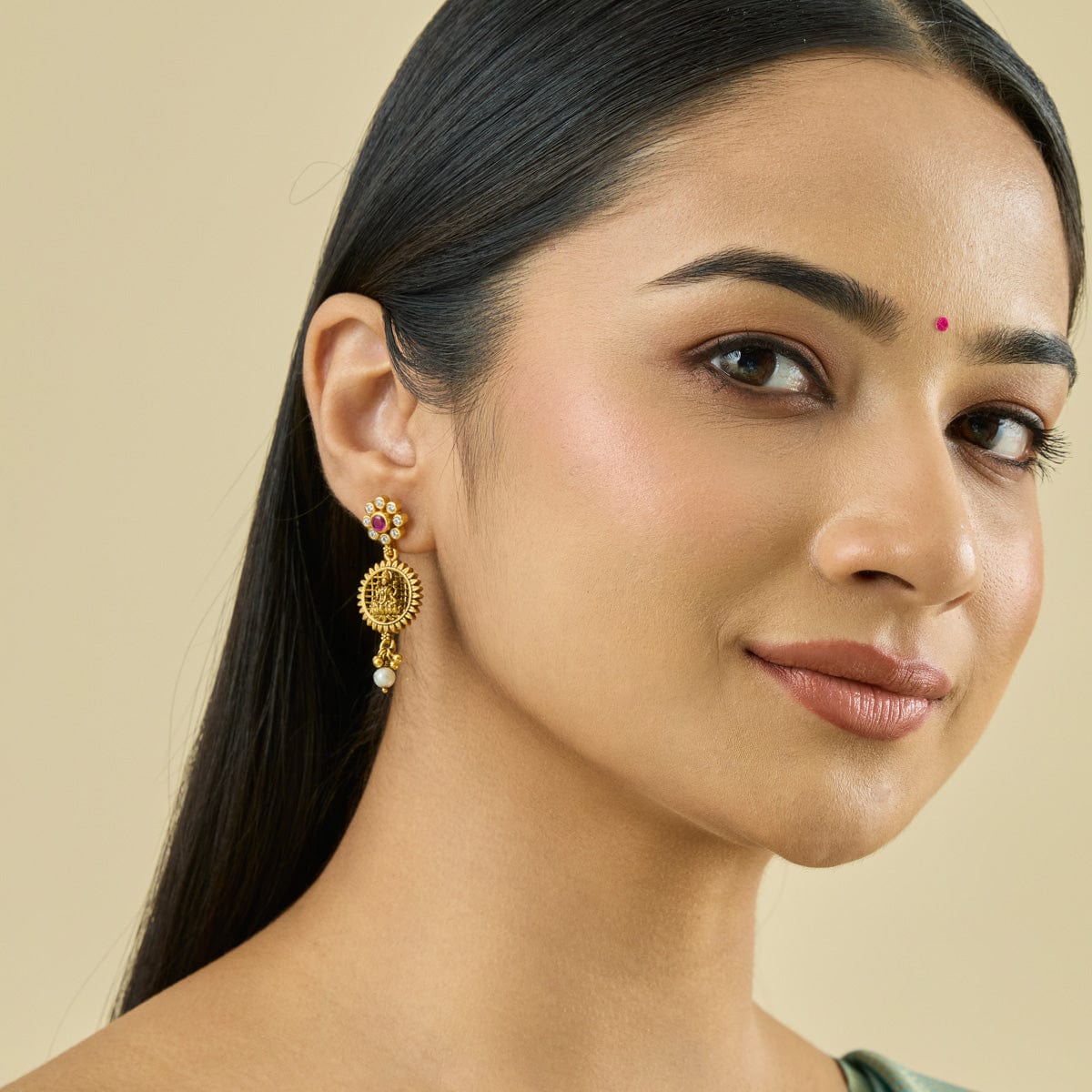 Silver Temple Earring 181808 - Image 3