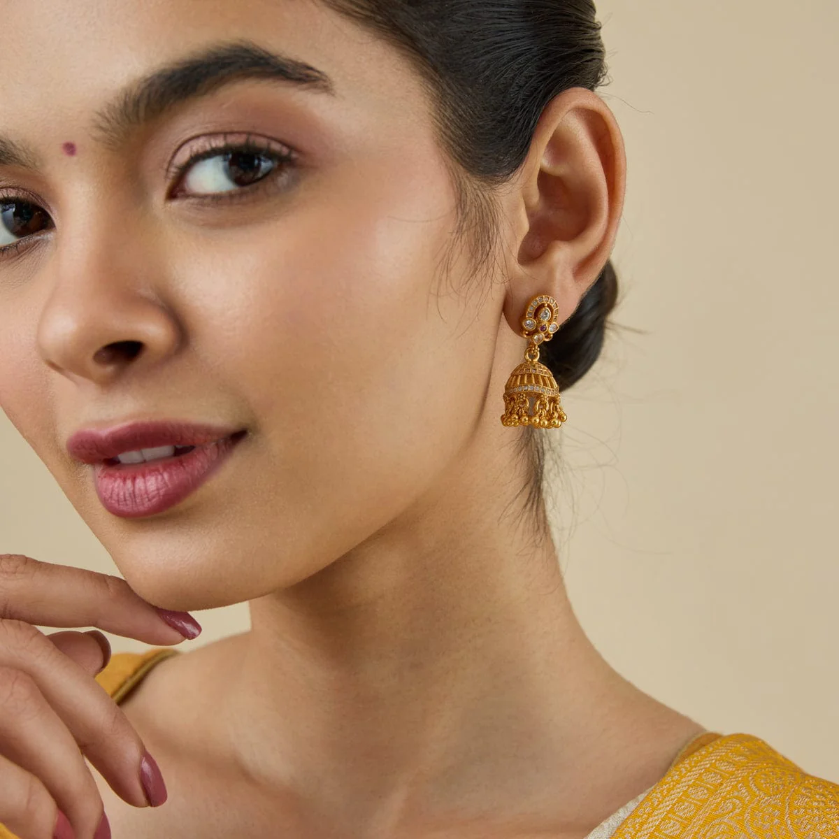 Silver Temple Earring 181817 - Image 2