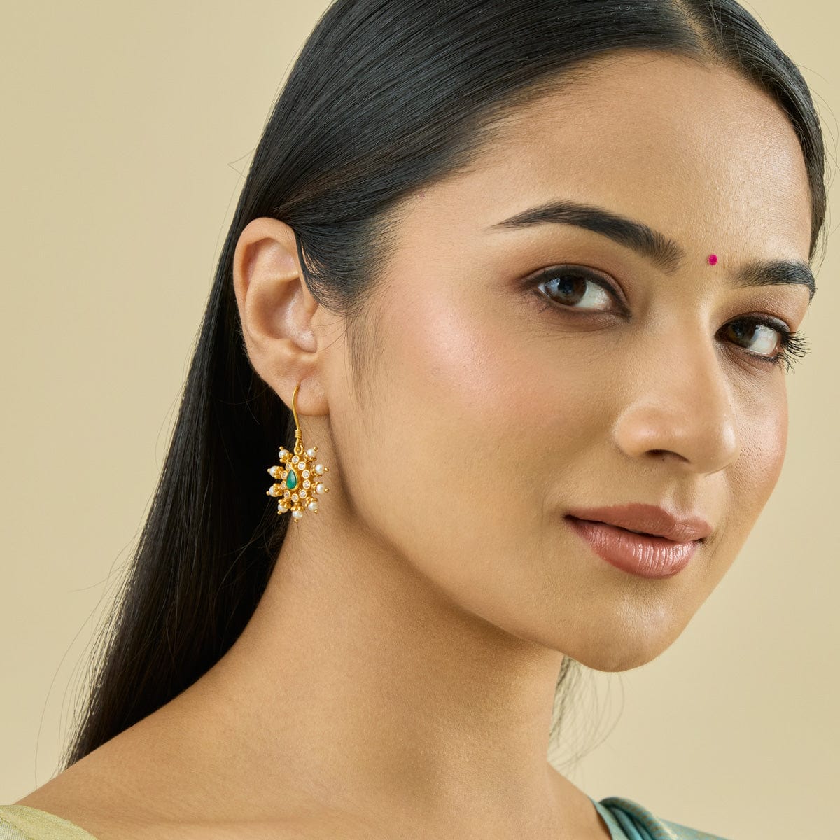 Silver Temple Earring 182391 - Image 3