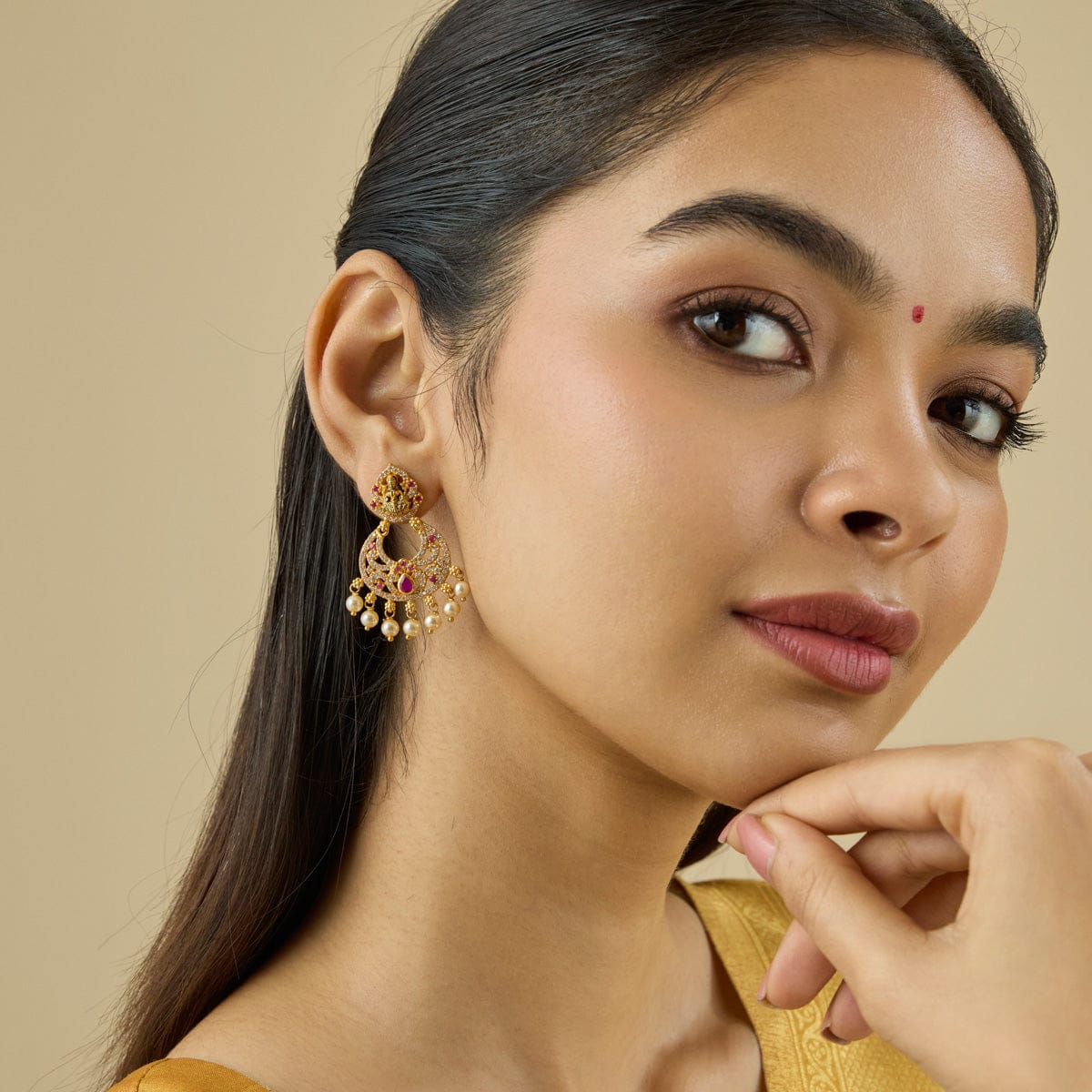 Silver Temple Earring 182819 - Image 2