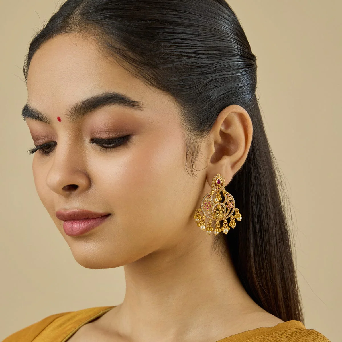 Silver Temple Earring 182820 - Image 2