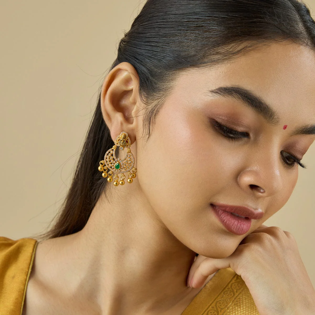 Silver Temple Earring 182821 - Image 2