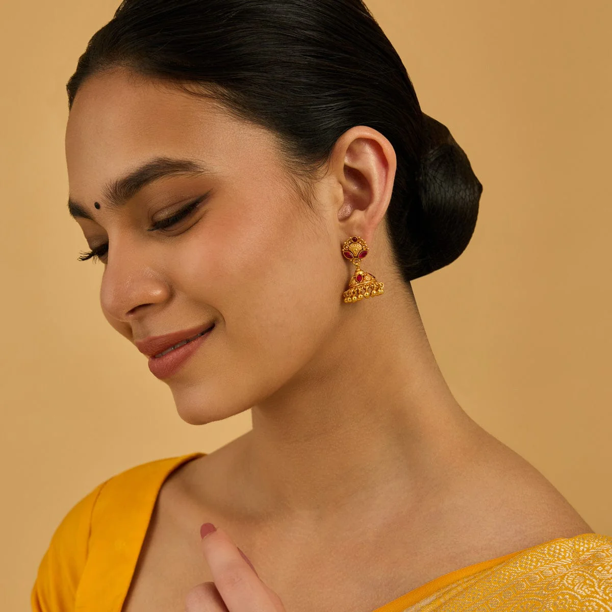 Silver Temple Earring 183295 - Image 2