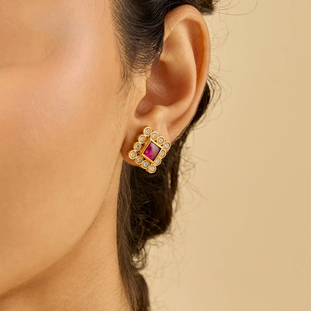 Silver Temple Earring 183347 - Image 3