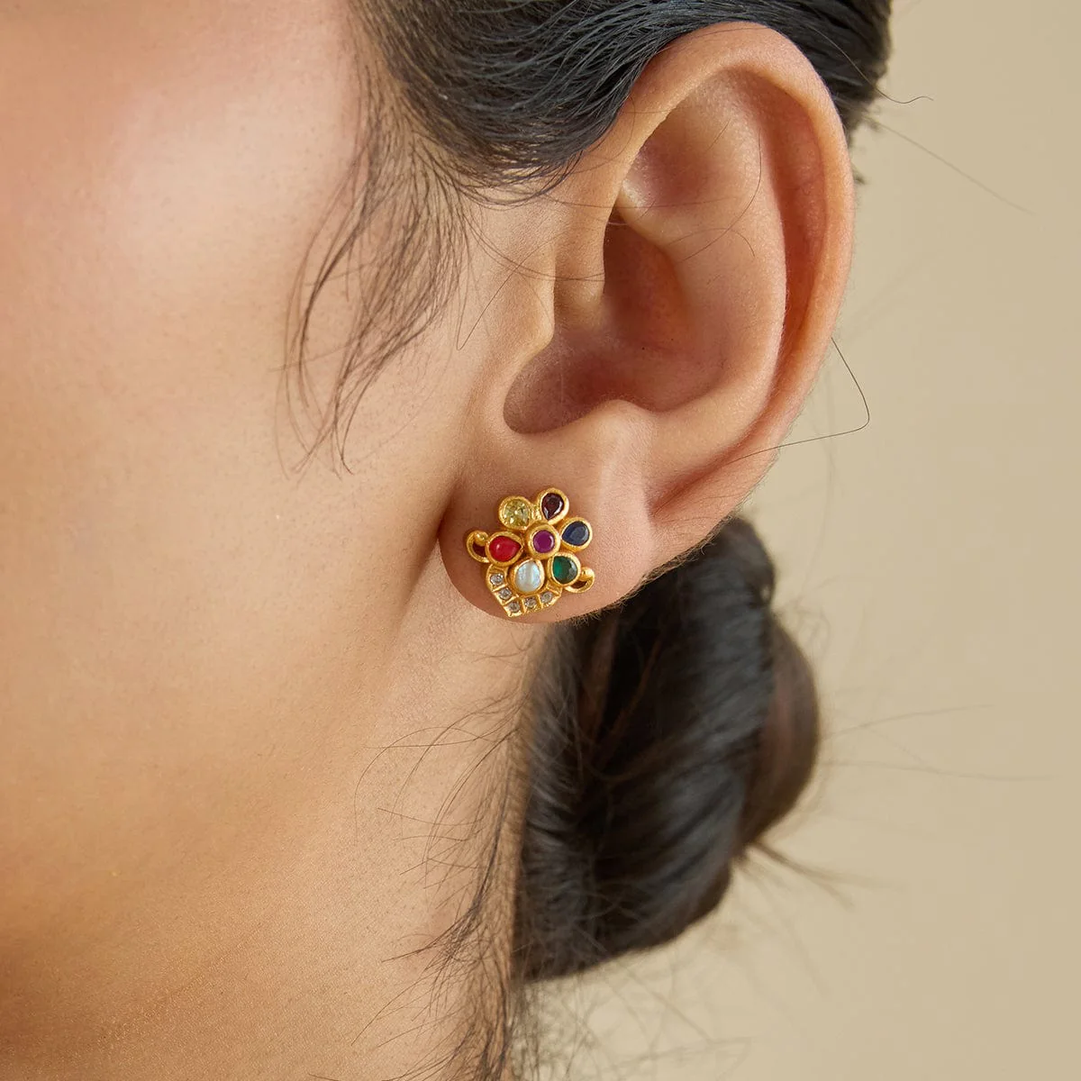 Silver Temple Earring 184857 - Image 2