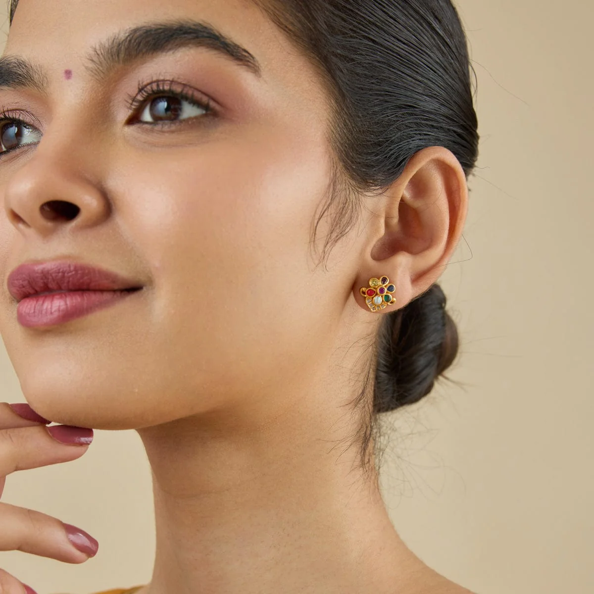 Silver Temple Earring 184857 - Image 3