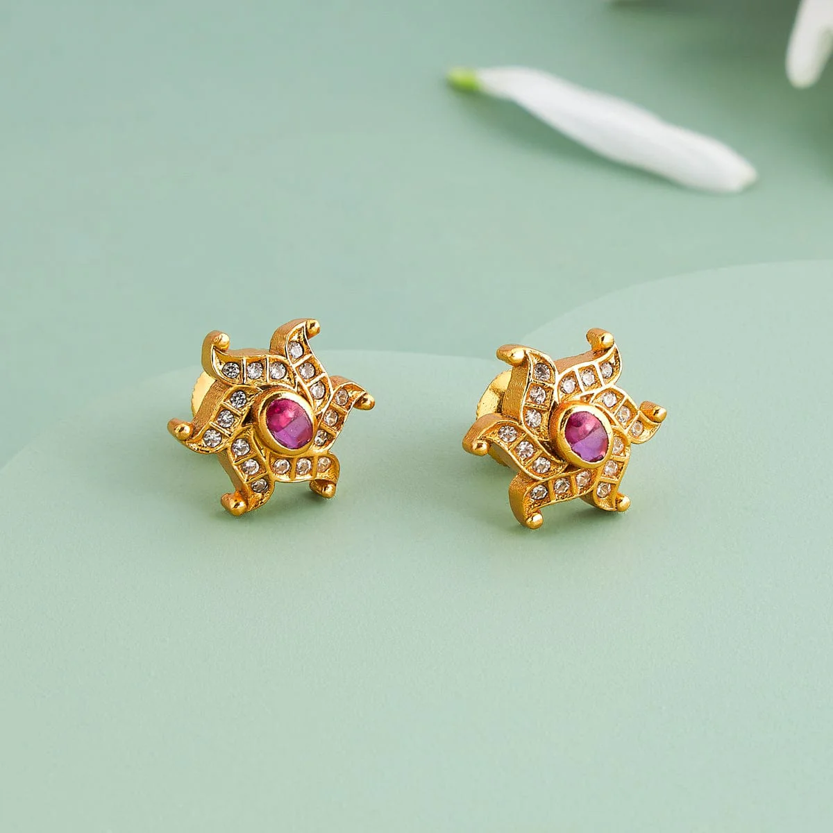 Silver Temple Earring 186501 - Image 2