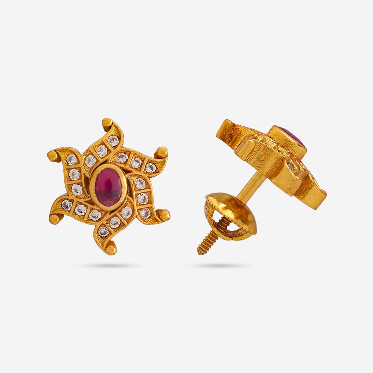 Silver Temple Earring 186501 - Image 3