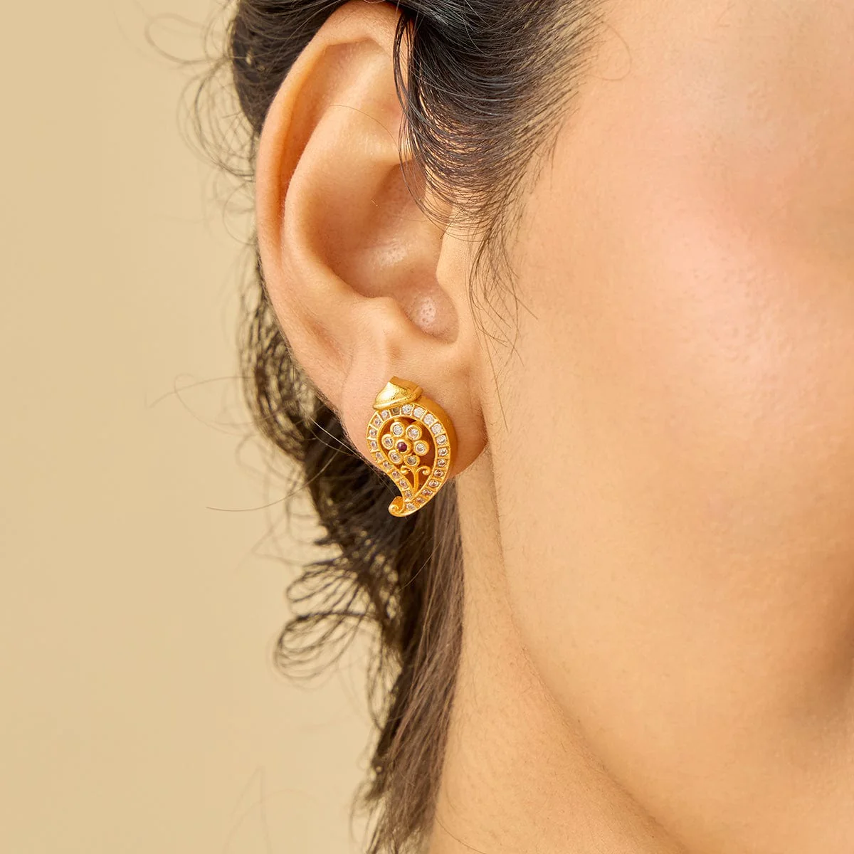 Silver Temple Earring 186504 - Image 3