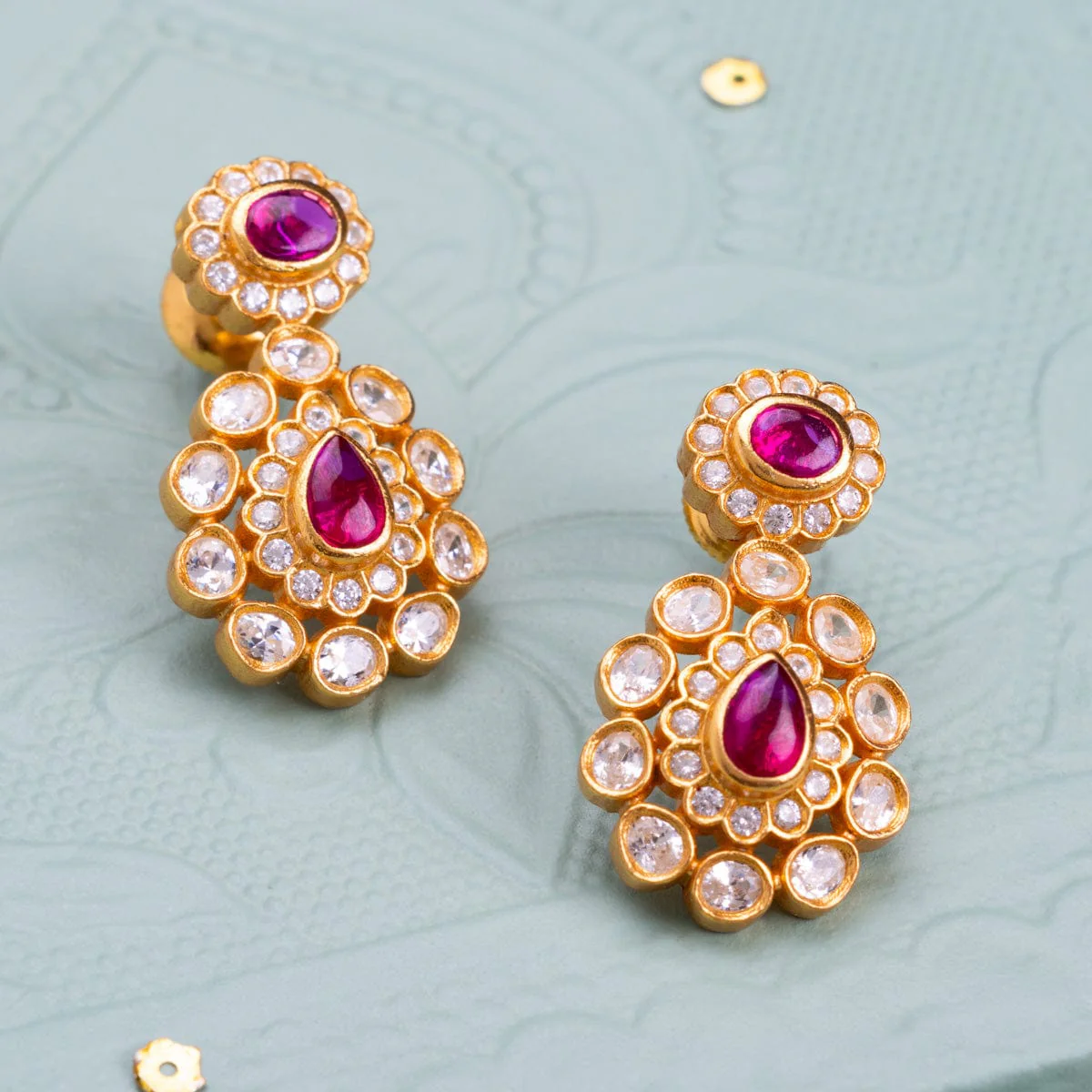 Silver Temple Earring 186505 - Image 2