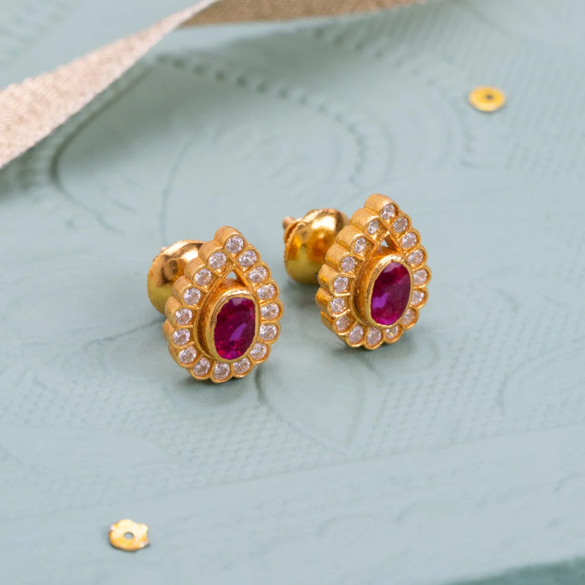 Silver Temple Earring 186507 - Image 2
