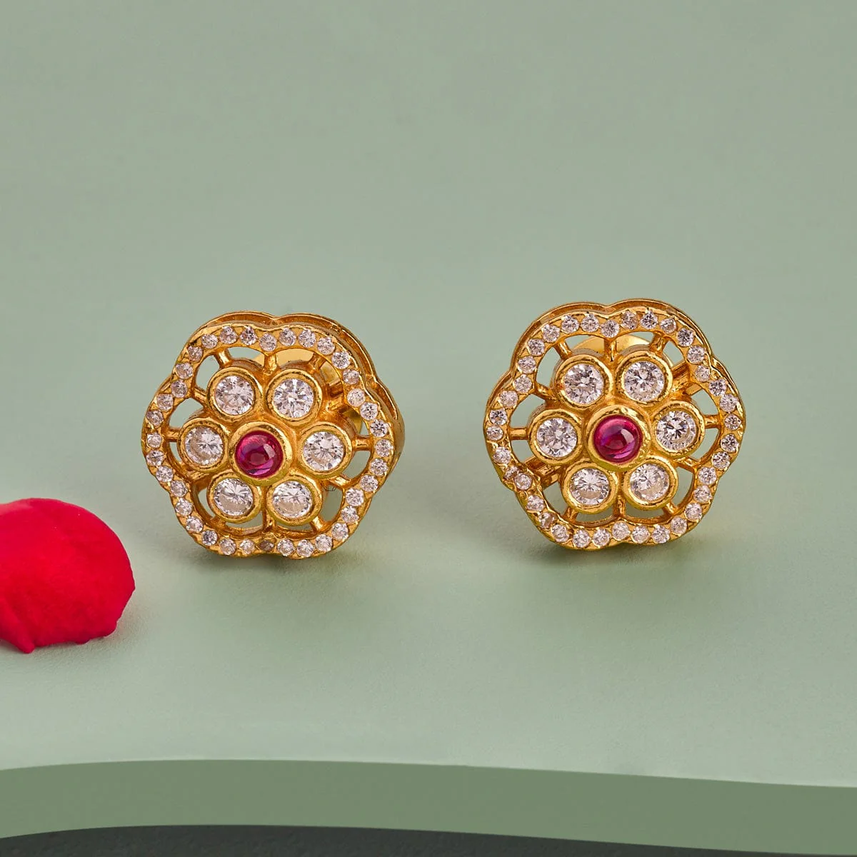 Silver Temple Earring 186508 - Image 2