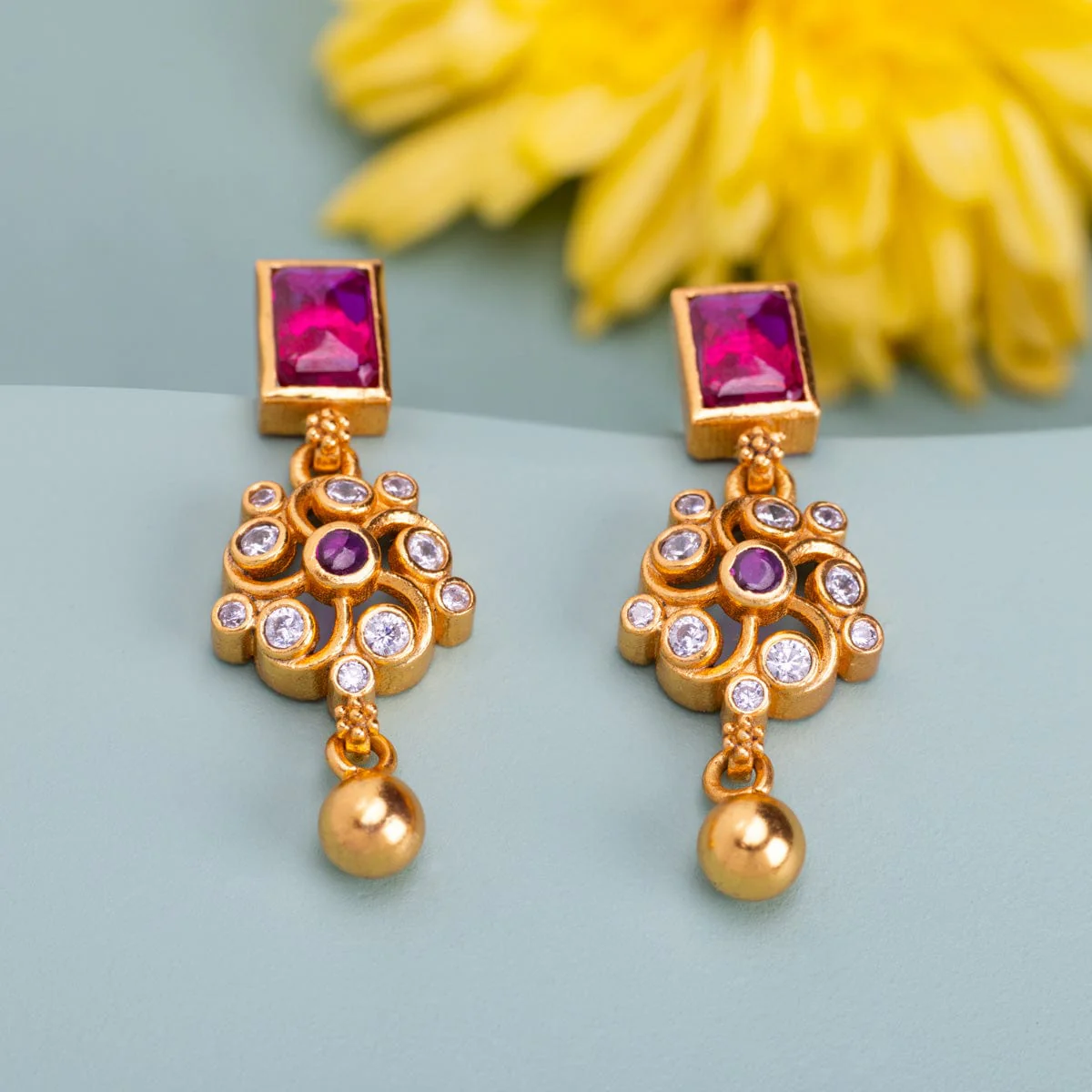 Silver Temple Earring 186509 - Image 2