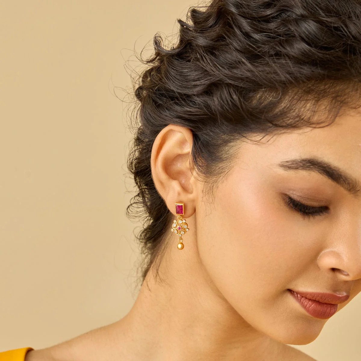Silver Temple Earring 186509 - Image 4