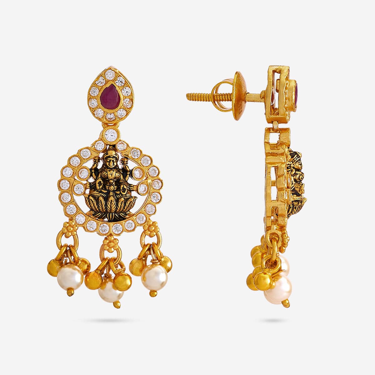 Silver Temple Earring 186584 - Image 5