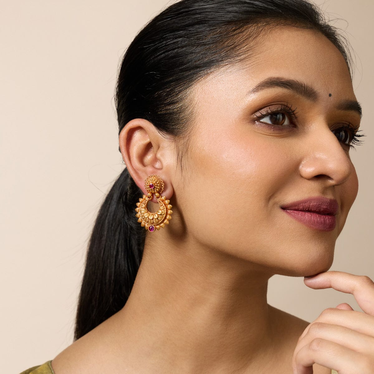Silver Temple Earring 188176 - Image 3
