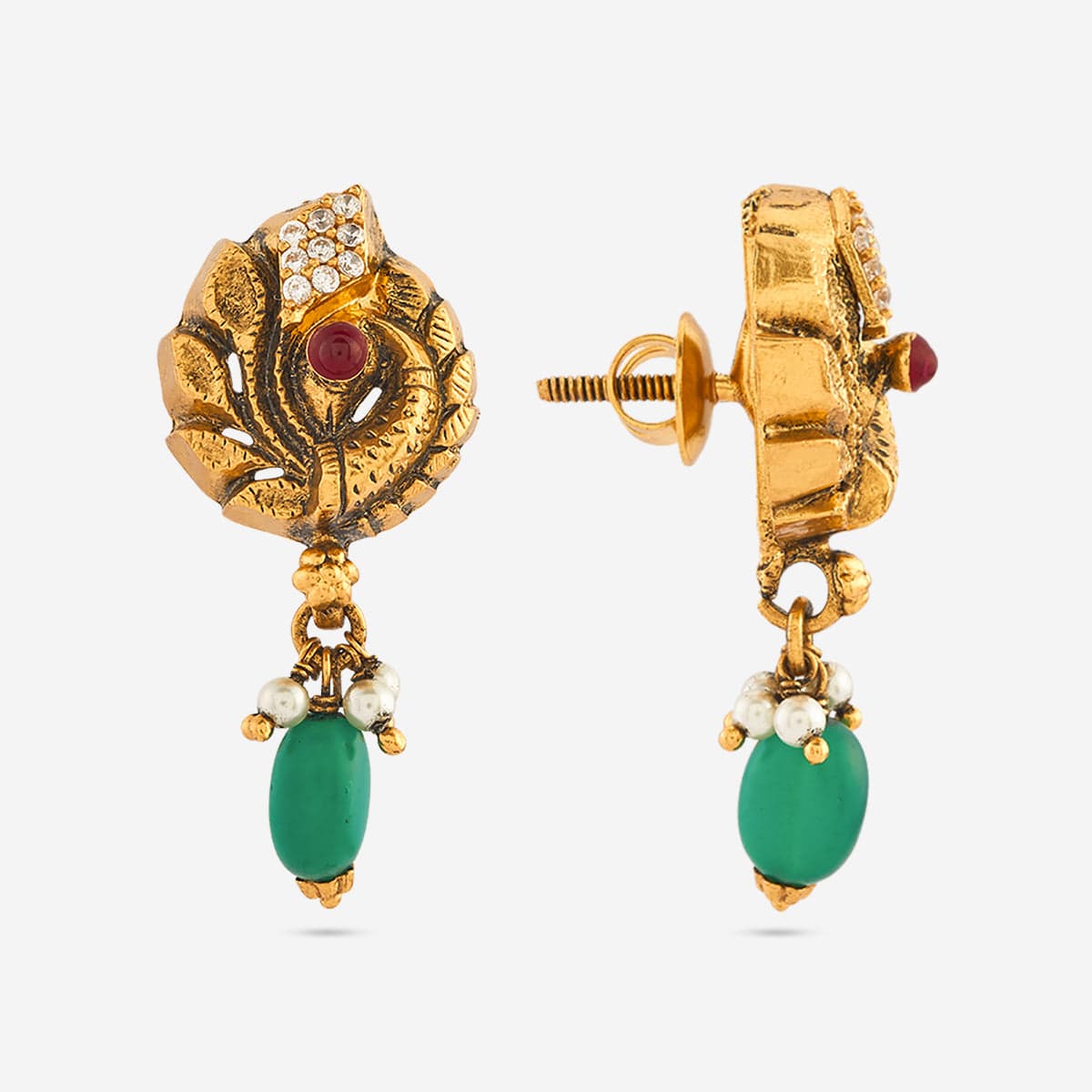 Silver Temple Earring 188180 - Image 4