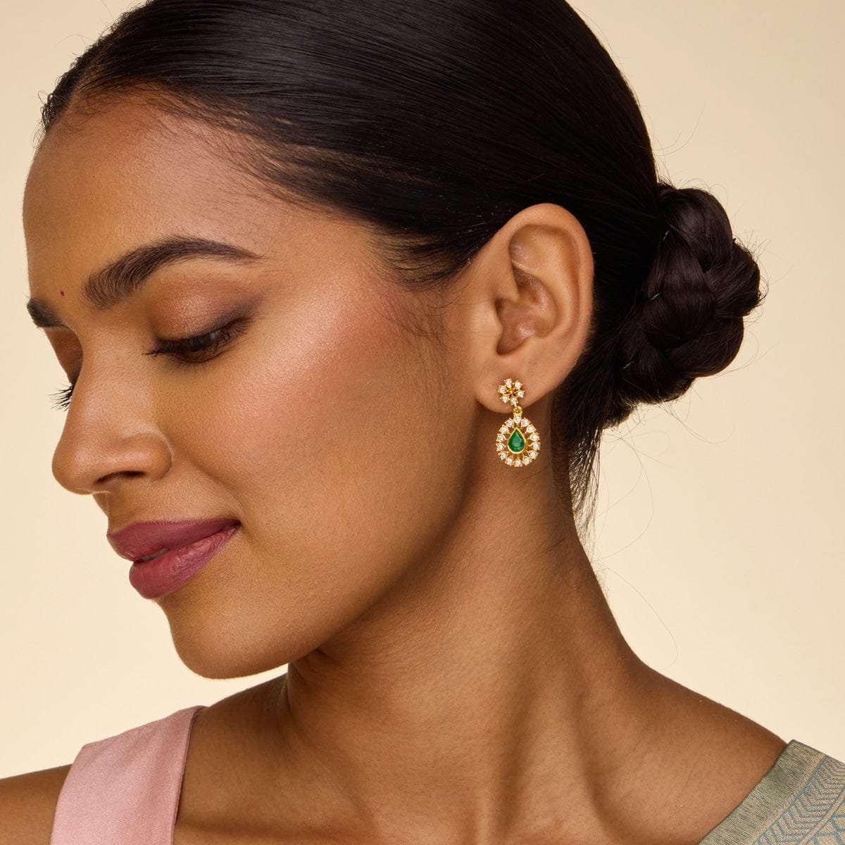 Silver Temple Earring 190493 - Image 3