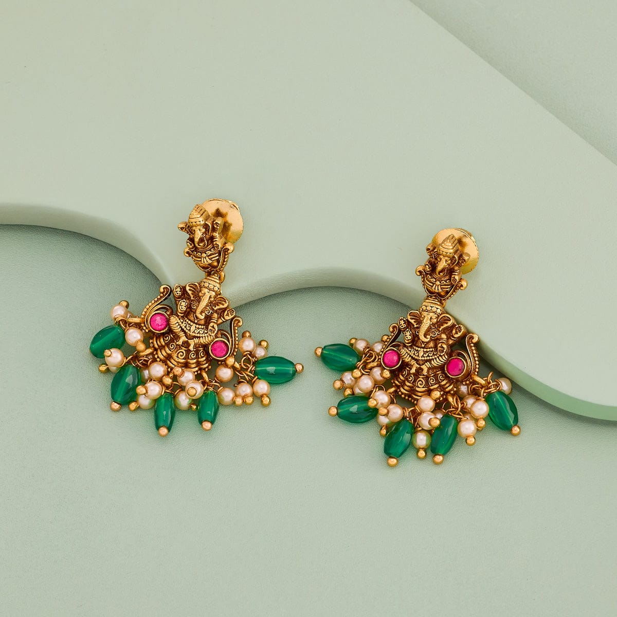 Silver Temple Earring 190494 - Image 2