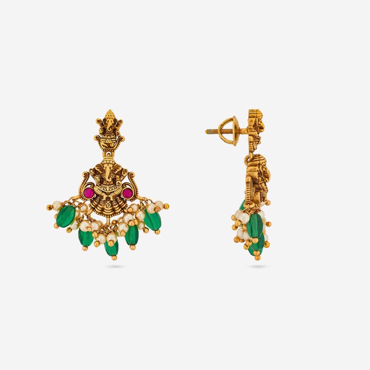 Silver Temple Earring 190494 - Image 4